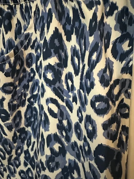 NEW Johnny Was CALME Blue Leopard Print Board Drawstring Beach Shorts Medium - Picture 11 of 15